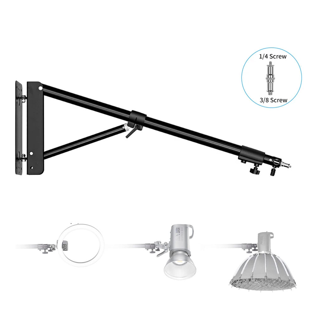 Photography Umbrella Lights - 100/135/ 170 ซม. ติดผนังสามเหลี่ยมแขนบูมการถ่ายภาพ Strobe Light,