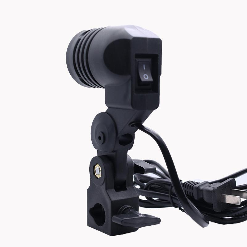 Photography Umbrella Lights - สายไฟสีดำ 1.8 เมตร พร้อมขั้วหลอดไฟ E27 สำหรับซอฟท์บ็อกซ์