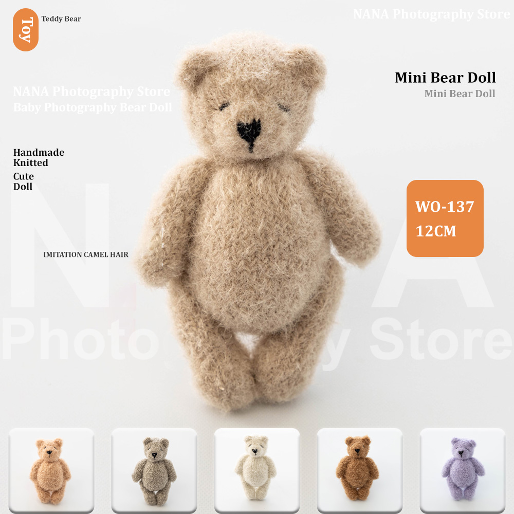 Photographic Memory - Handmade ถักตุ๊กตาหมีตุ๊กตาการถ่ายภาพของเล่น Mohair น่ารักโครเชต์ภาพสัตว์ตุ๊กตาสตูดิโอถ่ายภาพ Props อุปกรณ์เสริม