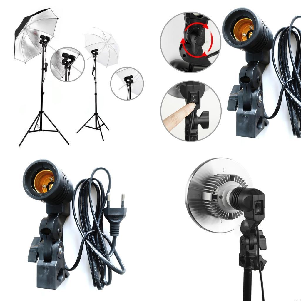 Photography Umbrella Light - E27 Light Stand Umbrella Reflector รองรับสายยาวสำหรับ