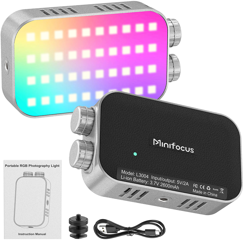 Photography Umbrella Lights - ไฟเติม RGB พกพาแบบพ็อกเก็ตโทฟู ไฟ LED วิดีโอแบบเรโทร