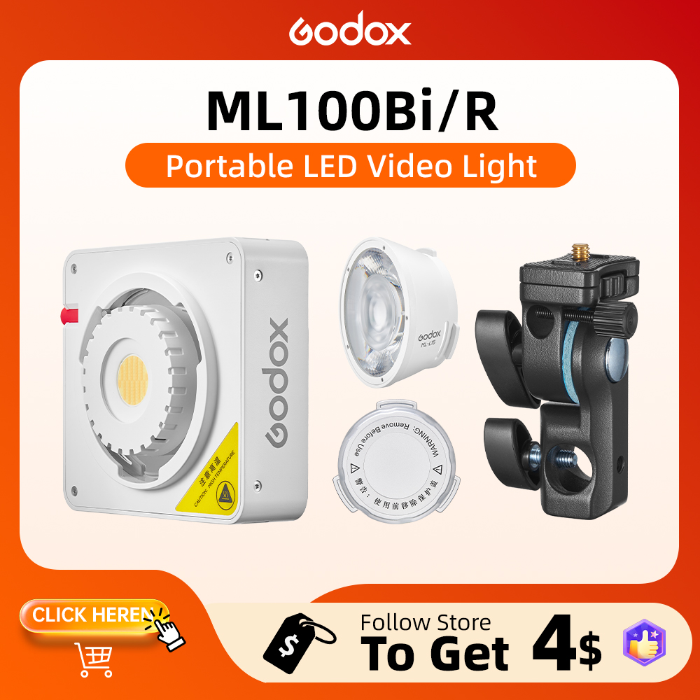 Photography Umbrella Lights - ไฟวิดีโอ LED Godox ML100BI สีสันครบถ้วน พกพาสะดวก