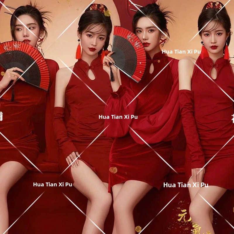 Photography Year - สตูดิโอถ่ายภาพวินเทจปีใหม่ แฟชั่น ภาพถ่ายเพื่อนสนิท เสื้อผ้าแนวชาติพันธุ์ แนวโน้มใหม่ สาวรุ่นใหม่