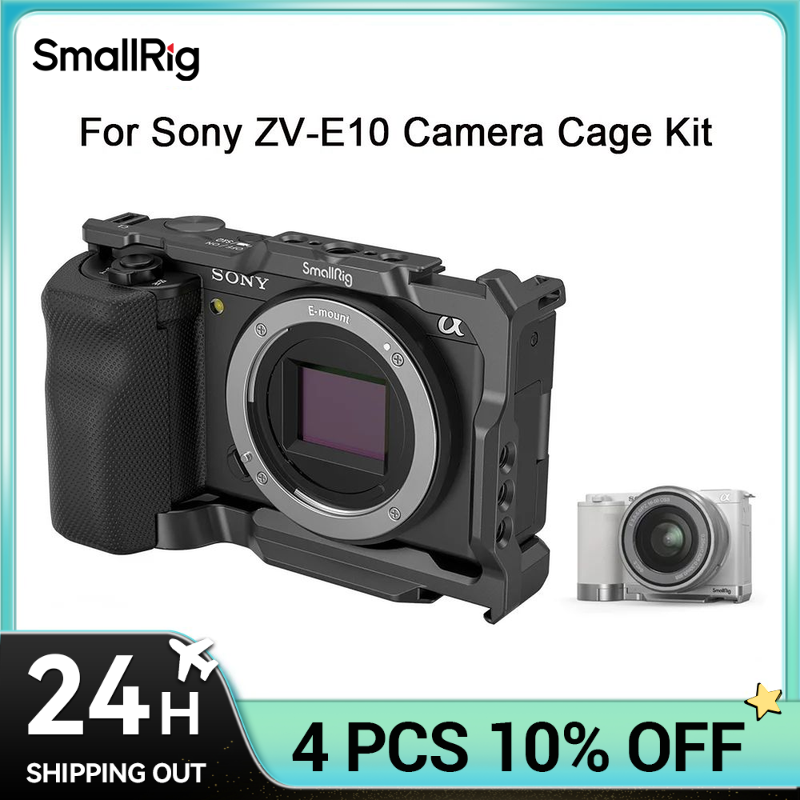 Sony Camera A6400 - SmallRig สำหรับ Sony ZVE10กล้องซิลิโคนกรงจับ Built-In Arca