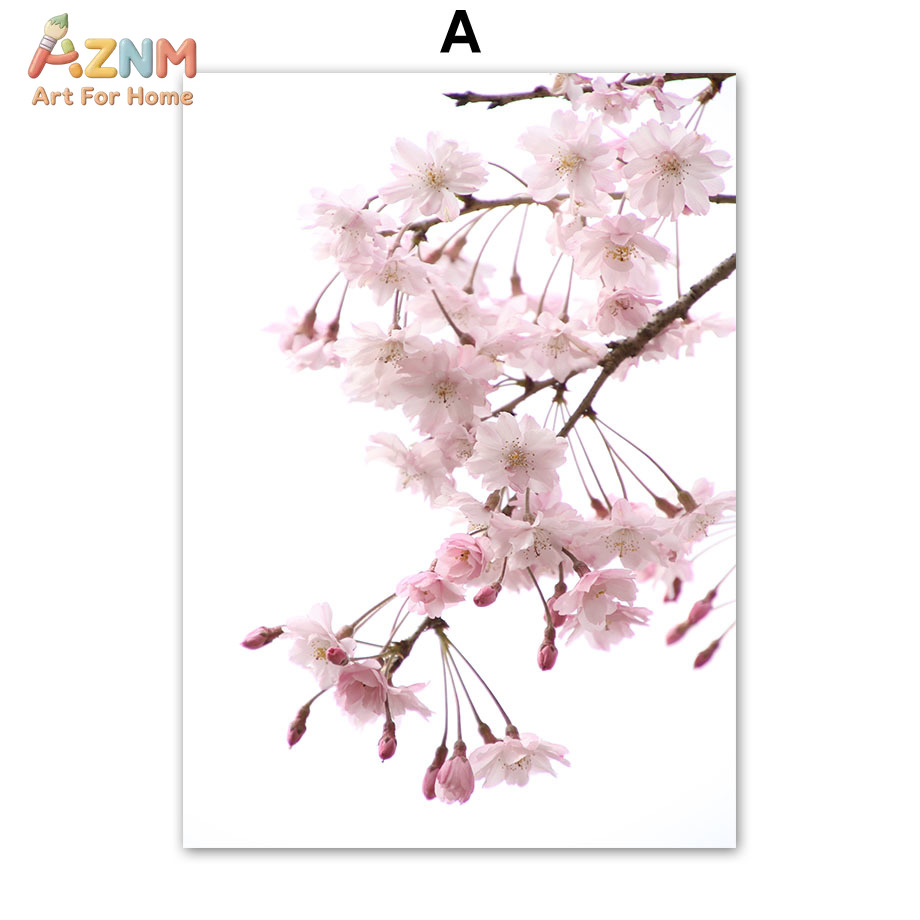 AZNM ภาพพิมพ์บนผ้าใบลายดอกซากุ - Photography Quotes Inspirational บทวิจารณ์และราคา