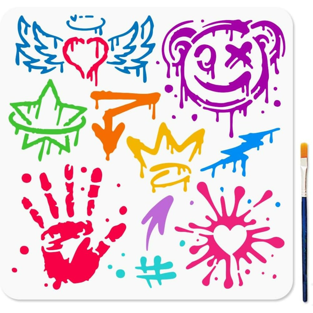 ลายฉลุกราฟฟิตีสำหรับวาดภาพ ขนา - Photography Technique บทวิจารณ์และราคา