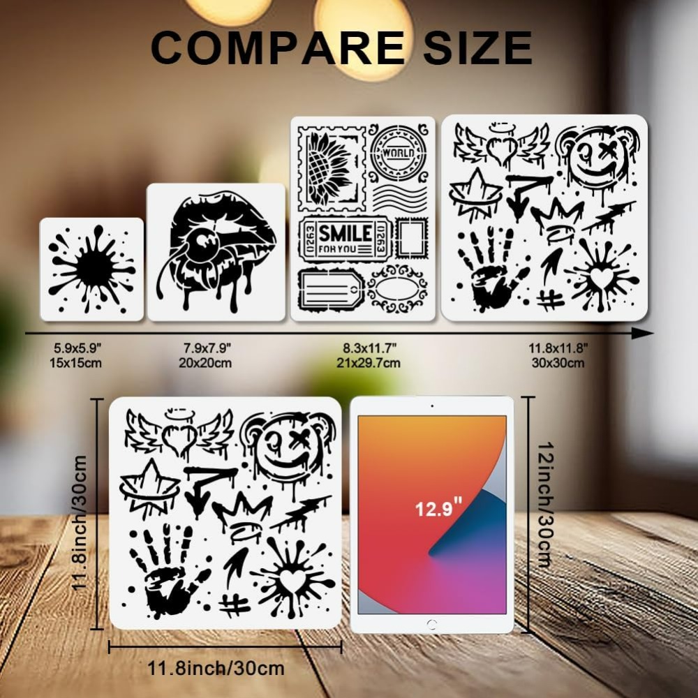 ลายฉลุกราฟฟิตีสำหรับวาดภาพ ขนา - Photography Technique บทวิจารณ์และราคา