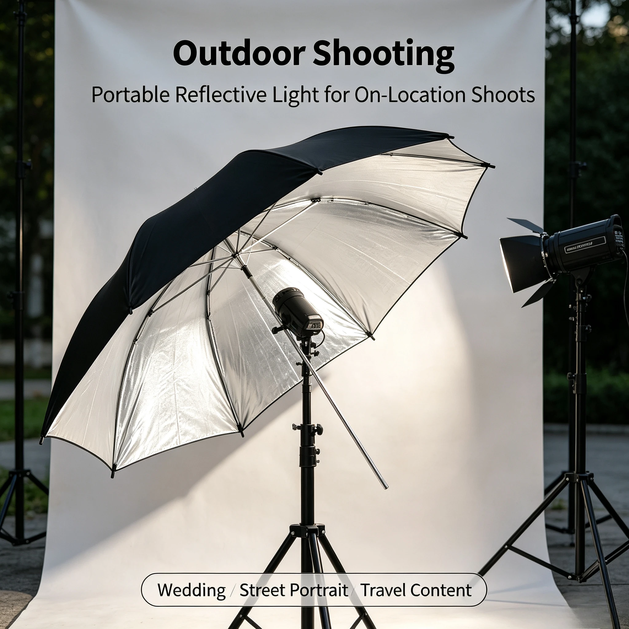 ร่มสะท้อนแสงสีดำทนทานขนาด 33 น - Photography Umbrella Lights บทวิจารณ์และราคา