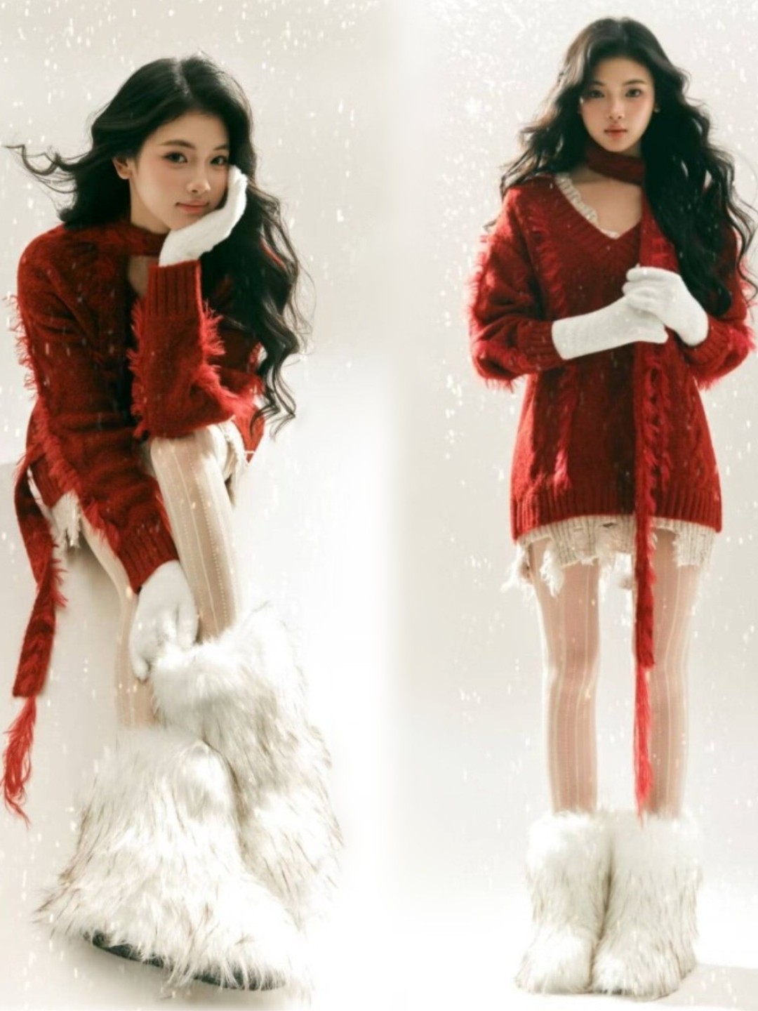 2025 ใหม่ เสื้อกันหนาวสีแดง ชุ - Photography Year บทวิจารณ์และราคา
