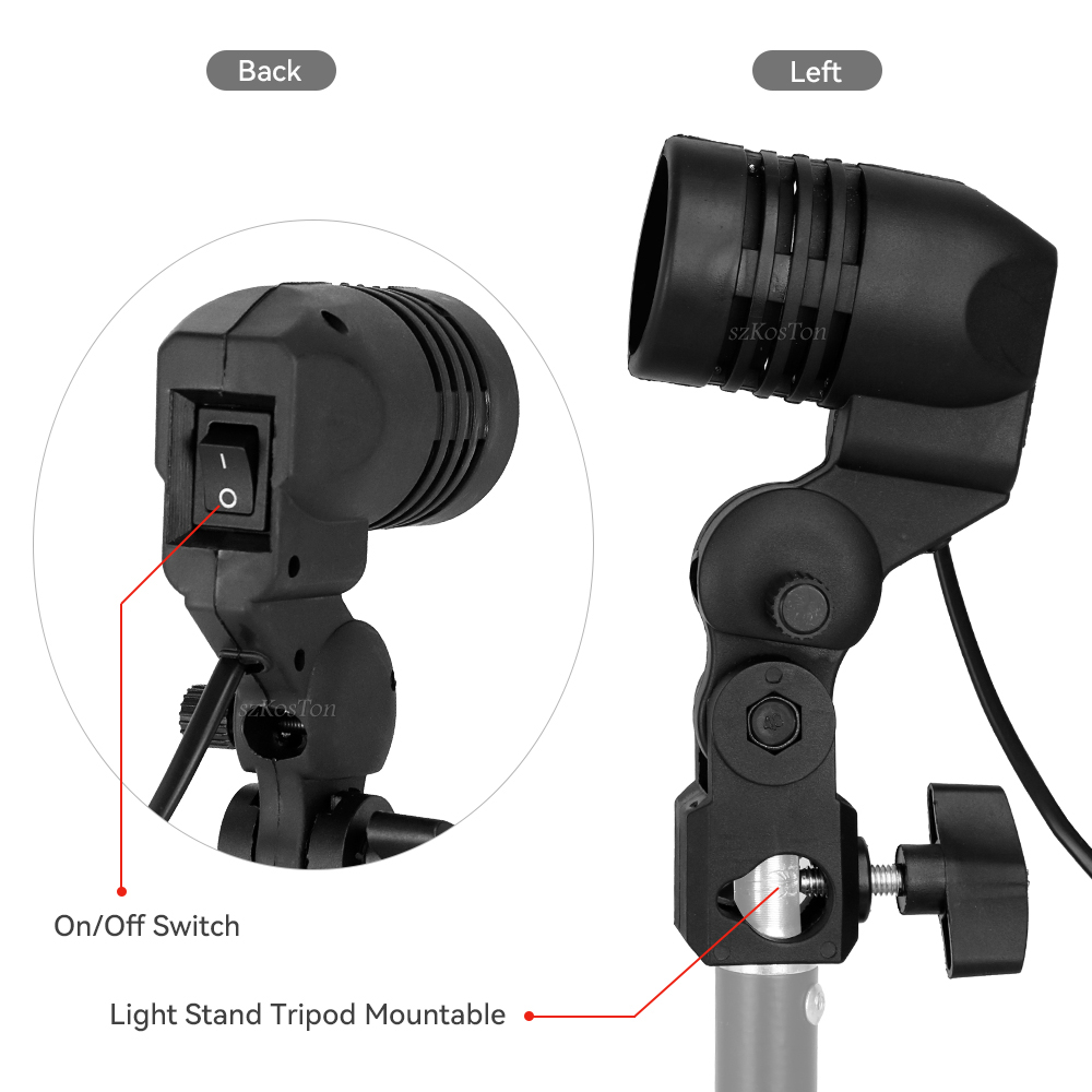 SINGLE HEAD ผู้ถือหลอดไฟ E27 ซ - Photography Umbrella Lights บทวิจารณ์และราคา