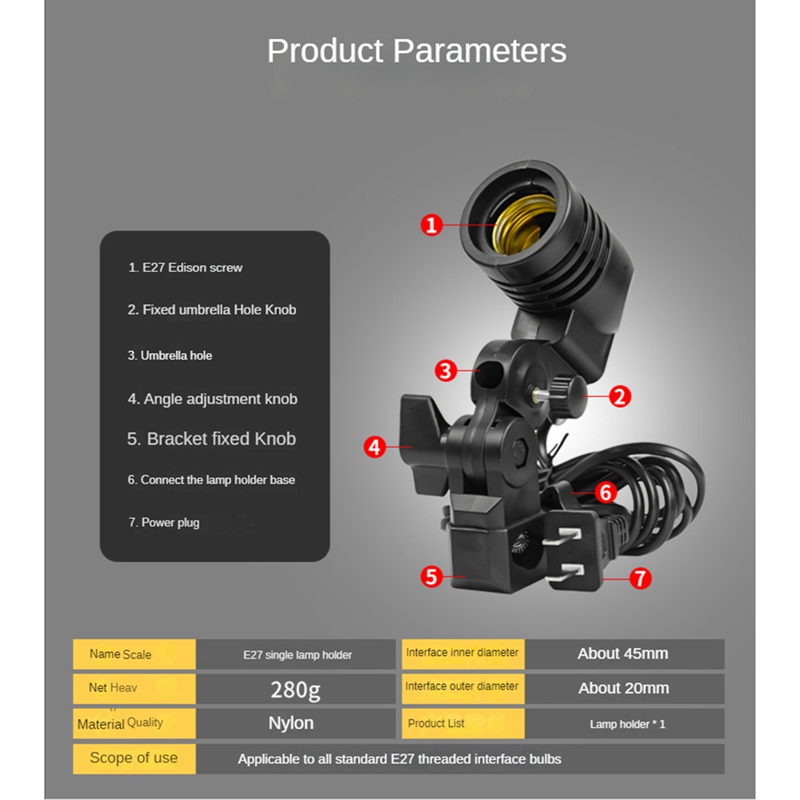 ไฟสตูดิโอถ่ายภาพ ขั้วหลอด E27  - Photography Umbrella Light บทวิจารณ์และราคา