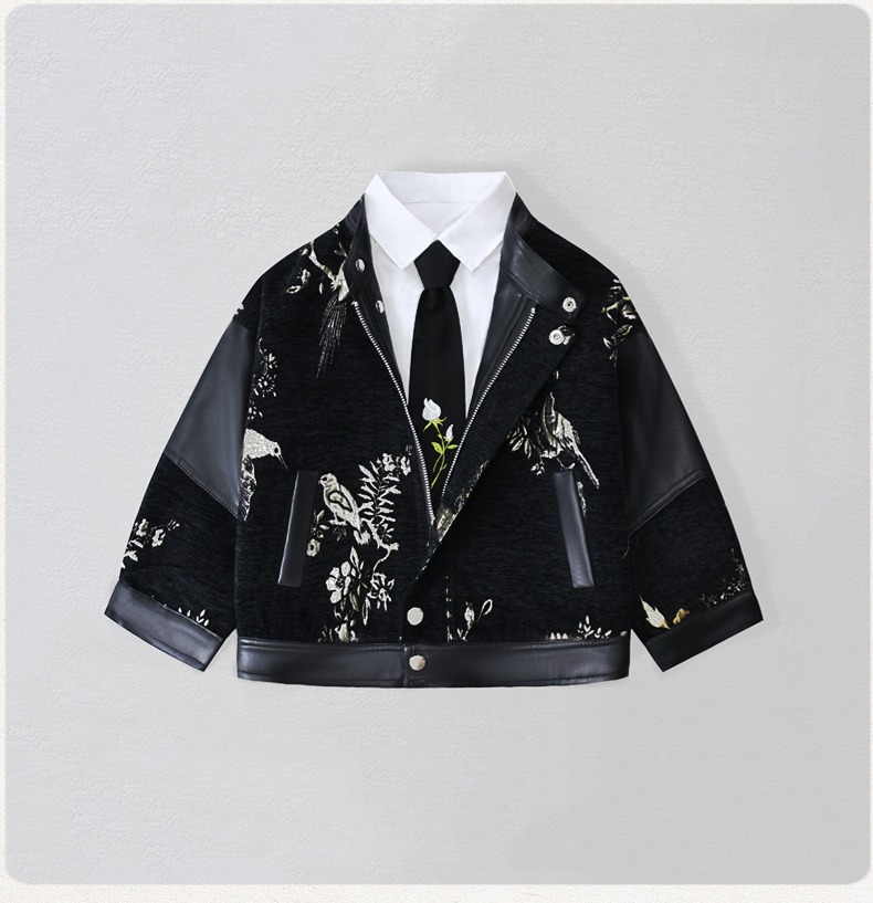 เสื้อแจ็คเก็ตหนัง PU ปักลายมอเ - Photography Year บทวิจารณ์และราคา
