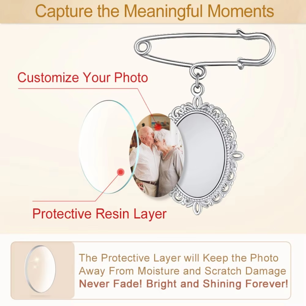 U7 Custom Photo เข็มกลัดช่อดอก - Photographic Memory บทวิจารณ์และราคา