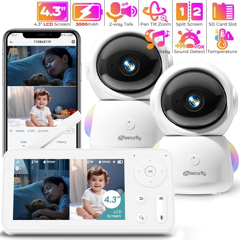2K Baby Monitor พร้อม 2 กล้องแ - Photography Umbrella Lights บทวิจารณ์และราคา